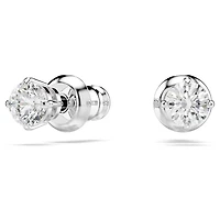 Stilla Attract Rhodium Plated Stud Earrings with Swarovski Crystal