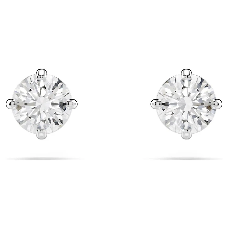 Stilla Attract Rhodium Plated Stud Earrings with Swarovski Crystal