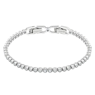 BRACELET EMILY, BLANC, MÉTAL RHODIÉ. Color: blanc | Doucet Latendresse