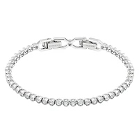 BRACELET EMILY, BLANC, MÉTAL RHODIÉ. Color: blanc | Doucet Latendresse