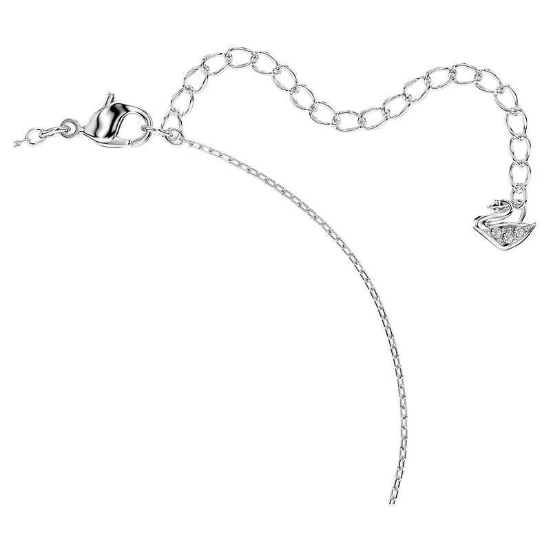 Collier Una en Métal Rhodié avec Cristaux Swarovski Bleu - 15