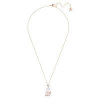 Pendentif Swan en Métal Plaqué Or Rose avec Cristaux Swarovski - 15