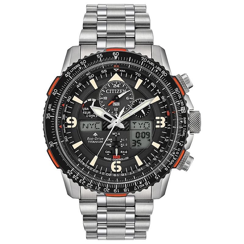 Montre Citizen Promaster Skyhawk A-T en Titane – 45mm, Éco-Drive, Contrôle Radio, Heure Mondiale | Doucet Latendresse