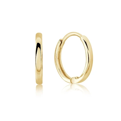 Huggies Earrings For Women - 10k Yellow Gold. Color: yellow | Doucet Latendresse