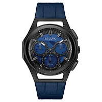 MONTRE POUR HOMME ACIER INOXYDABLE NOIR ET BLEU | Doucet Latendresse