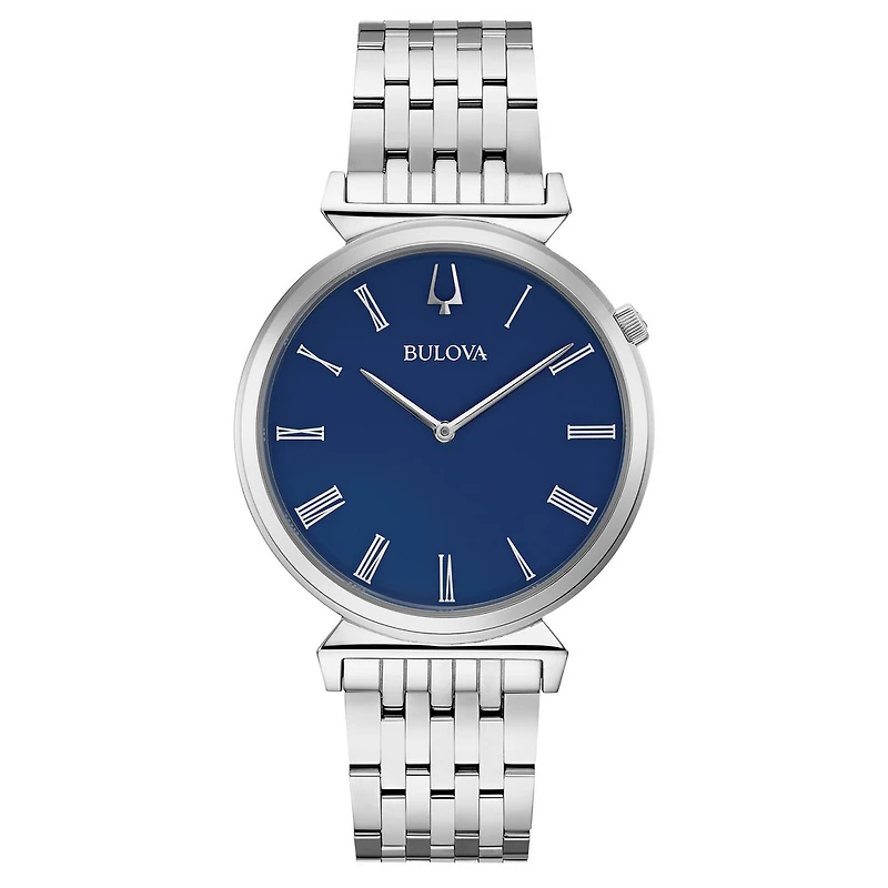 MONTRE BULOVA POUR HOMMES ACIER INOXYDABLE EN CADRAN BLUE | Doucet Latendresse