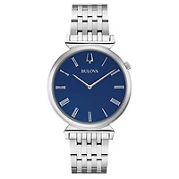 MONTRE BULOVA POUR HOMMES ACIER INOXYDABLE EN CADRAN BLUE | Doucet Latendresse