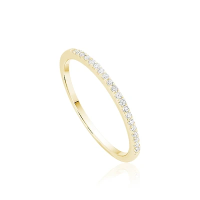 Ring for women semi-eternity - 10K yellow gold & Diamonds. Color: yellow | Doucet Latendresse