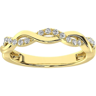 Band for woman - 10K yellow gold & diamonds. Color: | Doucet Latendresse
