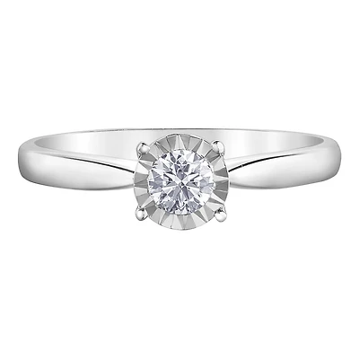 Éclat du Nord Ring 10K white Gold Set with a Canadian Diamond - 0.14ct. Color: | Doucet Latendresse