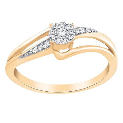 Ring for woman - 10K yellow gold & Diamonds 0.07 Carat T.W.. Color: yellow | Doucet Latendresse
