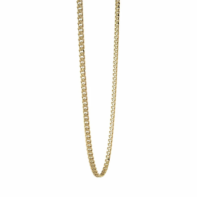 Chaîne gourmette 22'' pour homme - Acier inoxydable jaune. Color: jaune | Doucet Latendresse