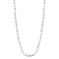 Collier de Perles de 18 pouces - fermoir en or 14K