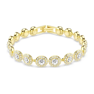 Una Angelic Gold Plated Bracelet with Swarovski Crystals - 18.5cm. Color: yellow | Doucet Latendresse