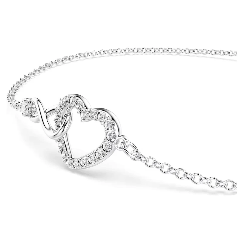 Bracelet Hyperbola en Métal Rhodié avec Cristaux Swarovski - 9.5