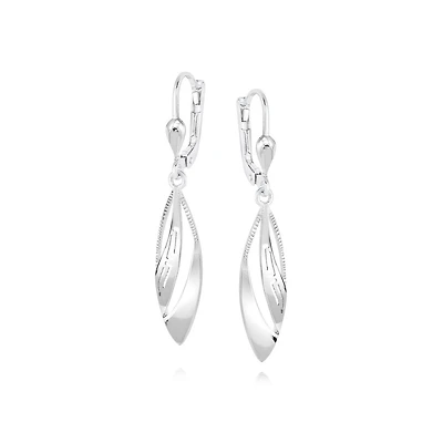 Boucles d'oreilles pendantes  - Argent sterling. Color: argent | Doucet Latendresse