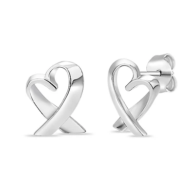 Boucles d'oreilles symboles du cancer  en argent sterling .925. Color: argent | Doucet Latendresse