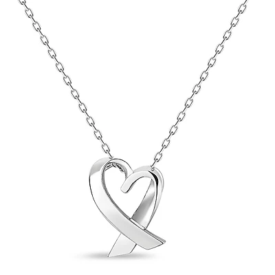 Collier avec pendentif :symbole du cancer en argent sterling .925. Color: argent | Doucet Latendresse