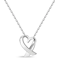 Collier avec pendentif :symbole du cancer en argent sterling .925. Color: argent | Doucet Latendresse