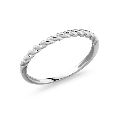 Jonc pour femme - Or blanc 10K. Color: blanc | Doucet Latendresse