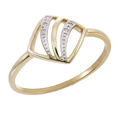 Women ring in 10k yellow gold with diamonds T.W. 2pts. Color: yellow | Doucet Latendresse