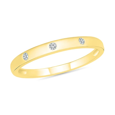 Band for woman - 10K yellow gold & diamond T.W. 5 pts. Color: yellow | Doucet Latendresse