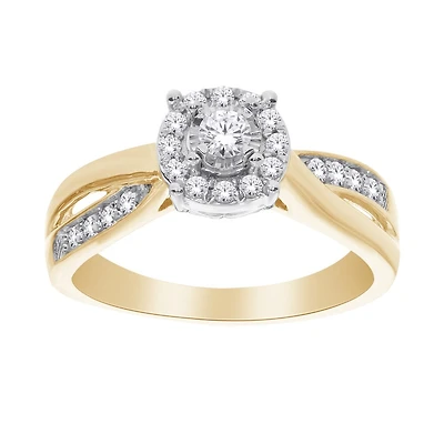 Ring for women - 10K yellow gold & diamonds T.W. 33 pts. Color: yellow | Doucet Latendresse