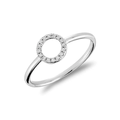 Ring for woman - 10K white gold & Diamonds T.W. 5pts. Color: white | Doucet Latendresse