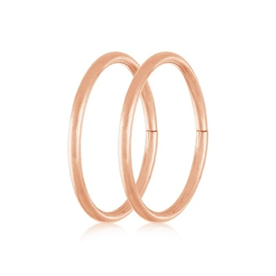 Boucles d'oreilles 15mm - Or rose 10K. Color: rose | Doucet Latendresse