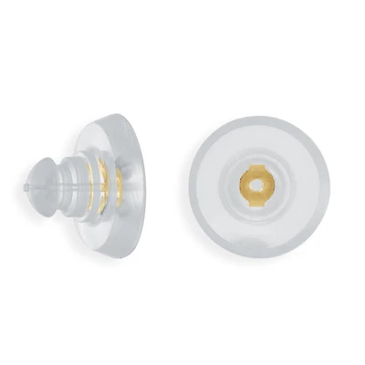 Large 10K yellow gold silicone butterfly clasp (price per unit) | Doucet Latendresse