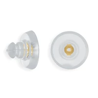 Large 10K yellow gold silicone butterfly clasp (price per unit) | Doucet Latendresse