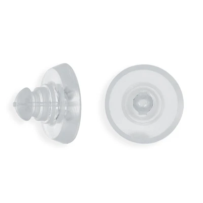 925 silver silicone butterfly clasp (price per unit). Color: white | Doucet Latendresse