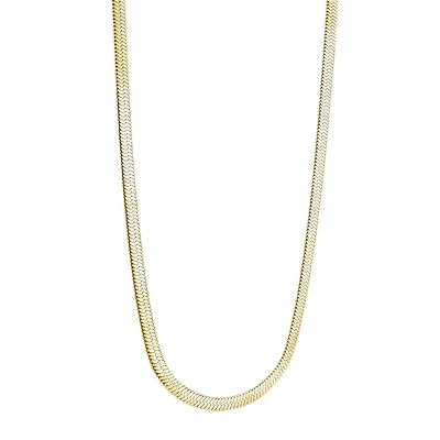 Collier Flate Jaune en acier inoxydable de 16 avec une extension de 3. Color: jaune | Doucet Latendresse