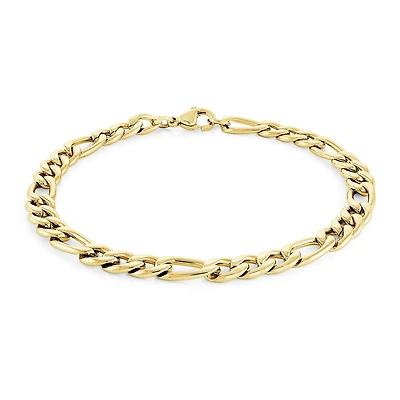 Bracelet Figaro Jaune en acier inoxydable  8.5. Color: jaune | Doucet Latendresse