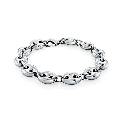 Gucci style stainless steel bracelet for women - 7.5. Color: white | Doucet Latendresse