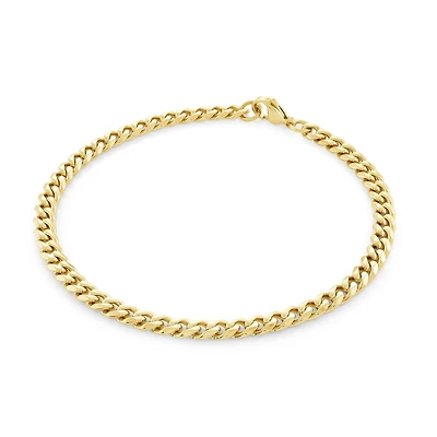 Chaine de cheville en acier inoxydable  doré -9 | Doucet Latendresse
