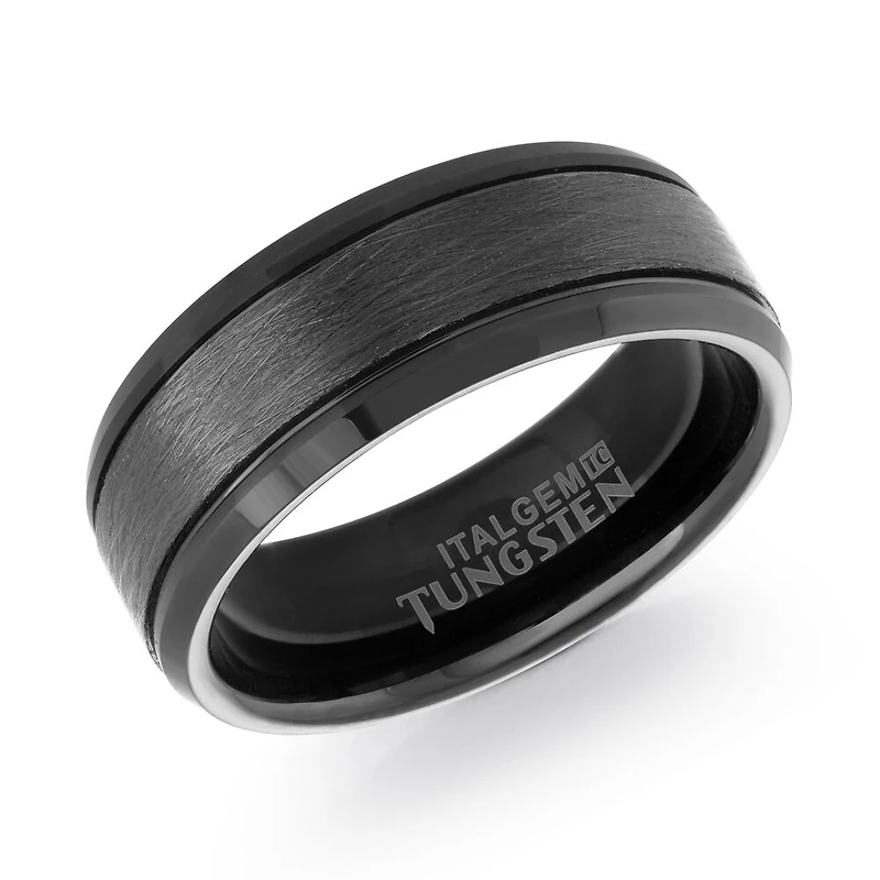 KIERAN Bague :Jonc TUNGSTENE noir -HYPOALLERGENIC -. Color: noir | Doucet Latendresse