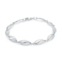 Bracelet en argent sterling 925 7''. Color: blanc | Doucet Latendresse