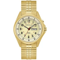Modèle traditionnel : montre en acier inoxydable doré  pour homme | Doucet Latendresse