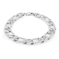 Bracelet pour homme  en argent sterling (8.5''). Color: blanc | Doucet Latendresse