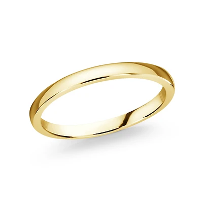 10k gold low dome ring - 2mm. Color: yellow | Doucet Latendresse