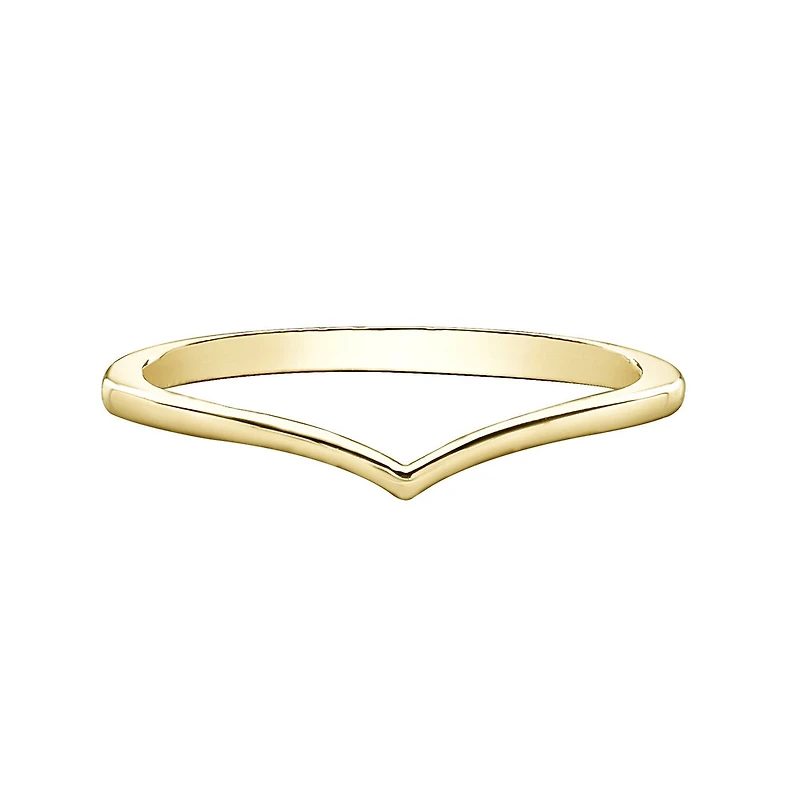 Bague V 10K. Color: jaune | Doucet Latendresse