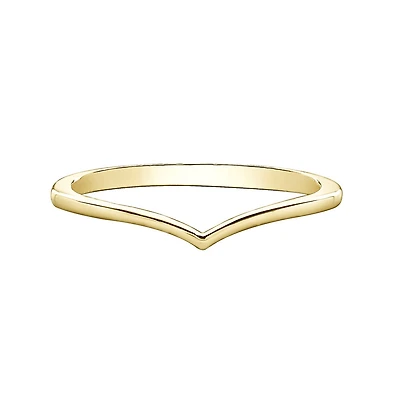 Bague V 10K. Color: jaune | Doucet Latendresse