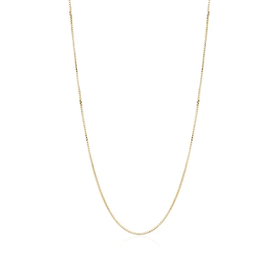 Woman's Box Chain 20'' -  10K Yellow Gold. Color: yellow | Doucet Latendresse