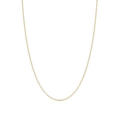 Chaîne Gourmette 12'' pour Bébé - Or jaune 10K. Color: jaune | Doucet Latendresse