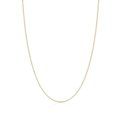 Chaîne Gourmette 16'' pour Dame - Or jaune 10K. Color: jaune | Doucet Latendresse