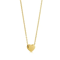 Collier avec Pendentif Coeur en Or 10K - 17