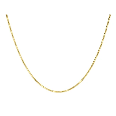 Curb chain for Ladies 16 inches in 10K yellow Gold - Width: 1.5mm. Color: yellow | Doucet Latendresse