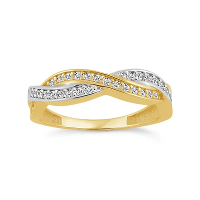 Bague pour femme Or 2 tons 10K & Zircons cubiques. Color: 2 tons | Doucet Latendresse