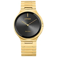 Eco-Drive analog watch in gold-tone stainless steel with link bracelet | Doucet Latendresse